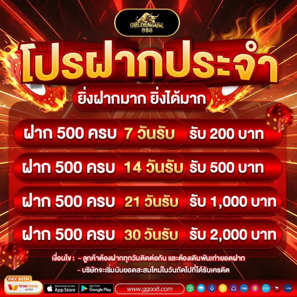 GOLDENBULL888 เว็บสล็อตแตกง่ายจ่ายจริง ฝากถอนโอนไว ปลอดภัย 100%